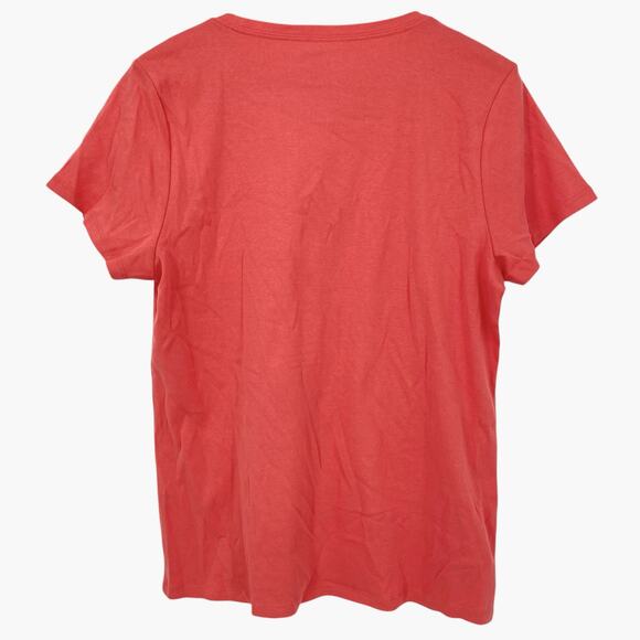 NEW DKNY Organic Cotton Basic Short Sleeve T Shirt Pink Size XL Essential - Picture 2 of 4